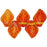 Czech Leaves 12 x 9mm Dual Coated - Fuchsia/Lemon (25pcs)