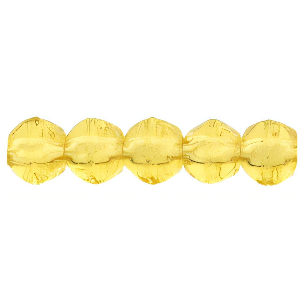 Czech English Cut Round 3mm Topaz (50pcs)