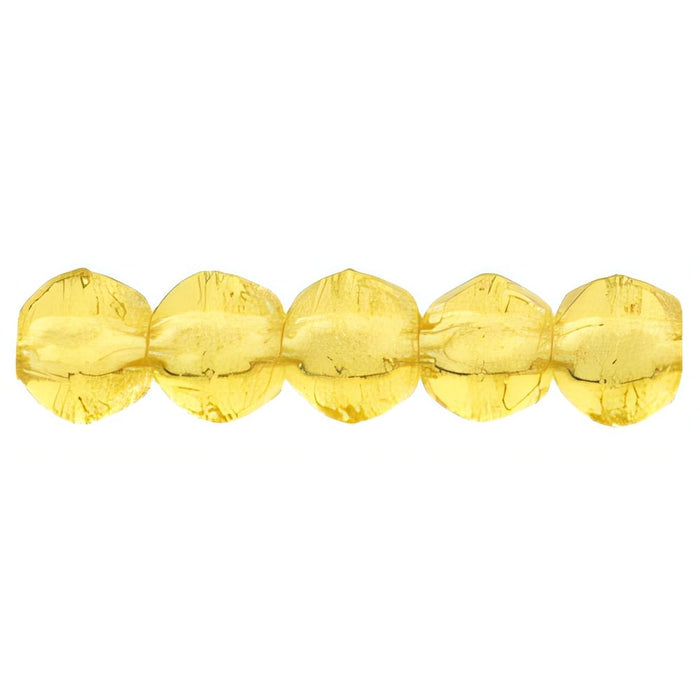 Czech English Cut Round 3mm Topaz (50pcs)