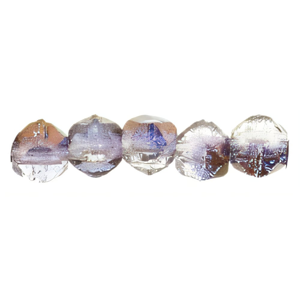 Czech English Cut Round 3mm Luster - Lt Copper Amethyst (50pcs)