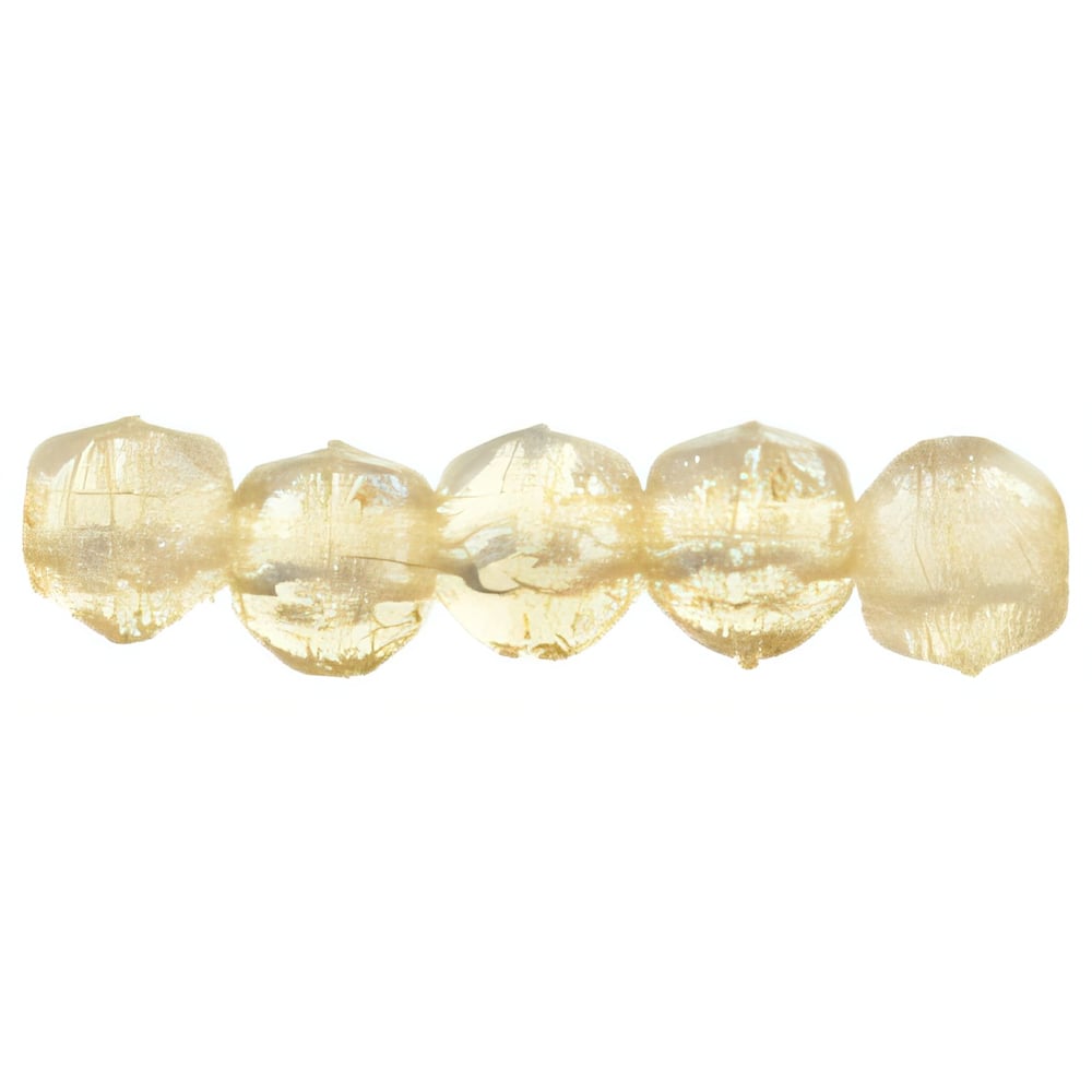 Czech English Cut Round 3mm Luster - Transparent Champagne (50pcs)