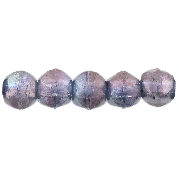 Czech English Cut Round 3mm Luster - Transparent Denim Blue (50pcs)