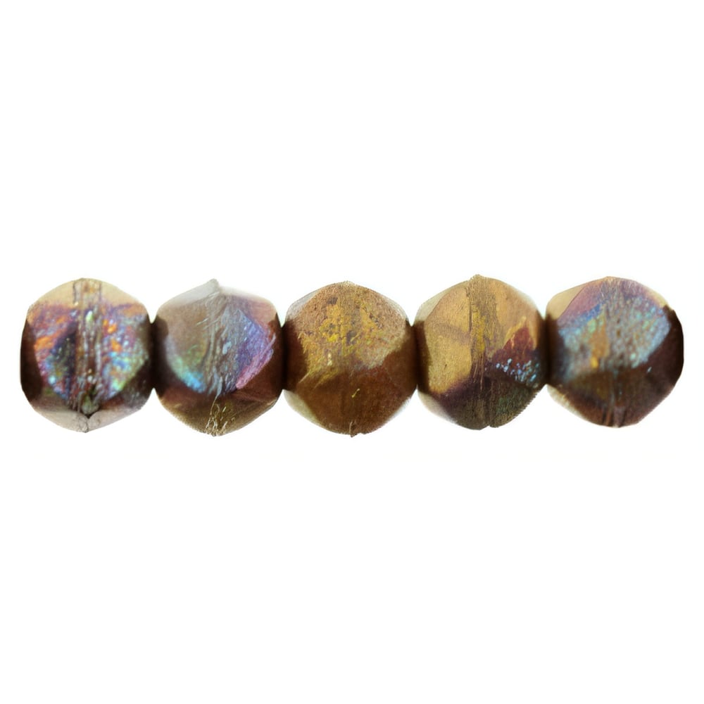 Czech English Cut Round 3mm Oxidized Bronze Berry (50pcs)