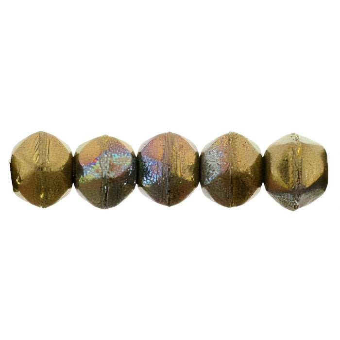Czech English Cut Round 3mm Oxidized Bronze Clay (50pcs)