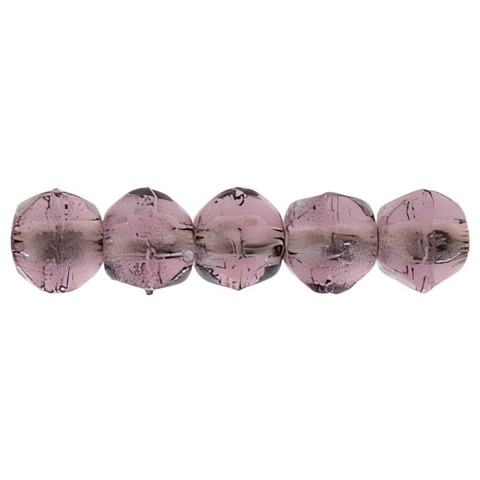 Czech English Cut Round 3mm Med Amethyst (50pcs)