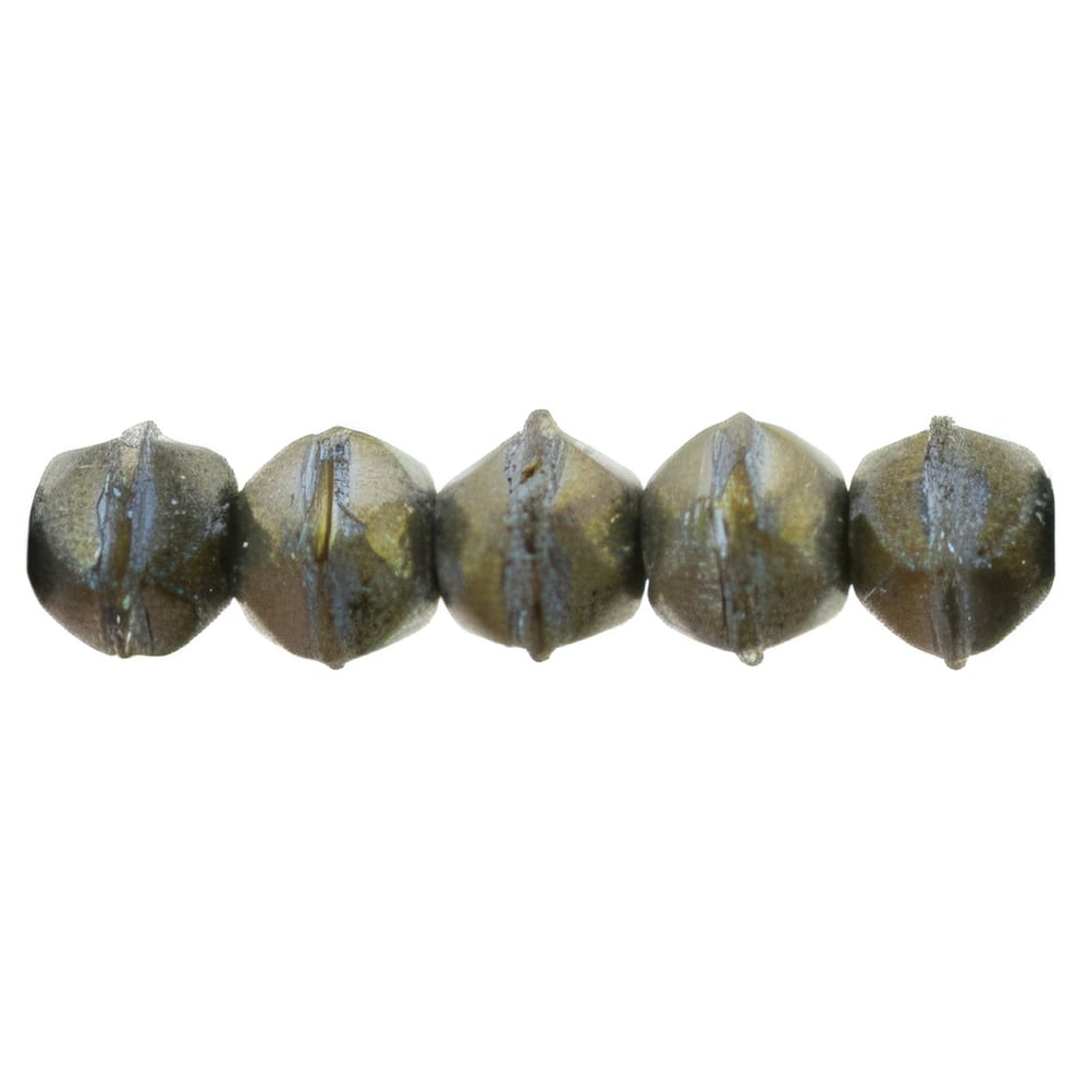 Czech English Cut Round 3mm Matte - Iris - Brown (50pcs)
