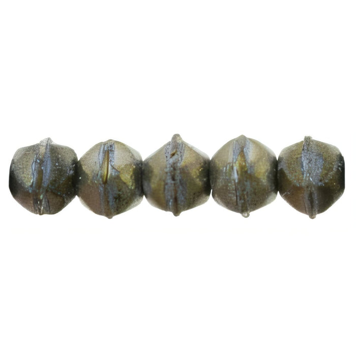 Czech English Cut Round 3mm Matte - Iris - Brown (50pcs)