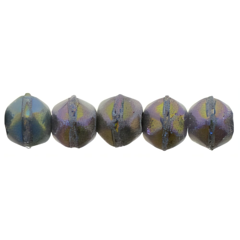 Czech English Cut Round 3mm Matte - Iris - Purple (50pcs)