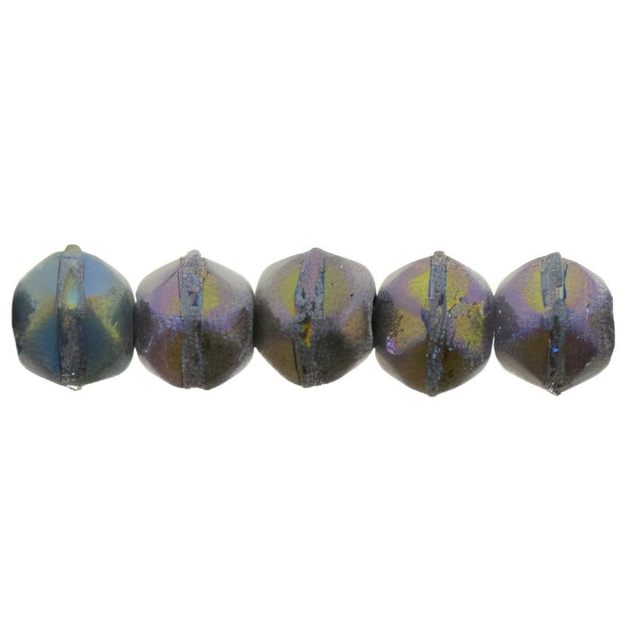 Czech English Cut Round 3mm Matte - Iris - Purple (50pcs)