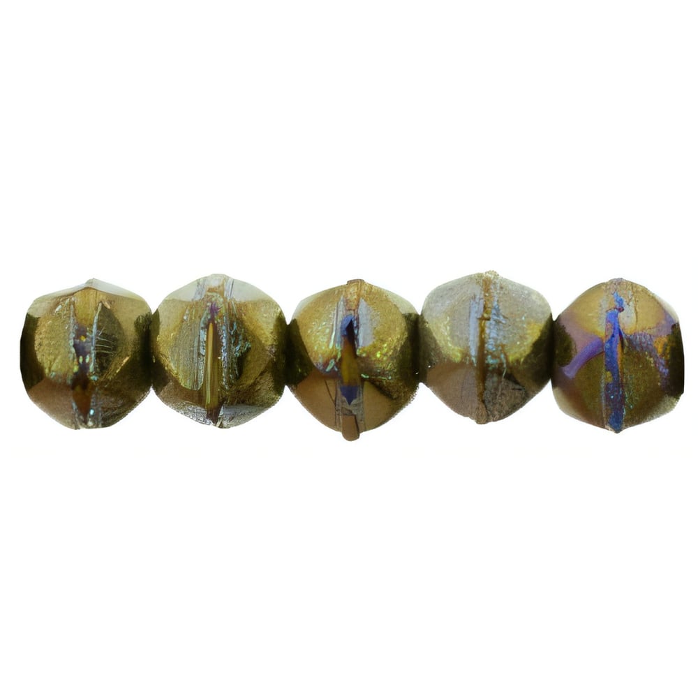 Czech English Cut Round 3mm Iris - Brown (50pcs)