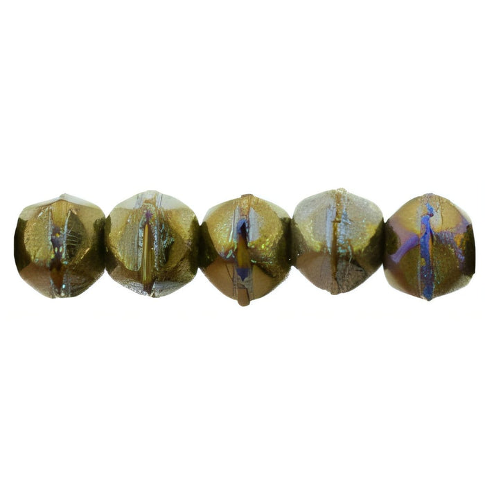 Czech English Cut Round 3mm Iris - Brown (50pcs)