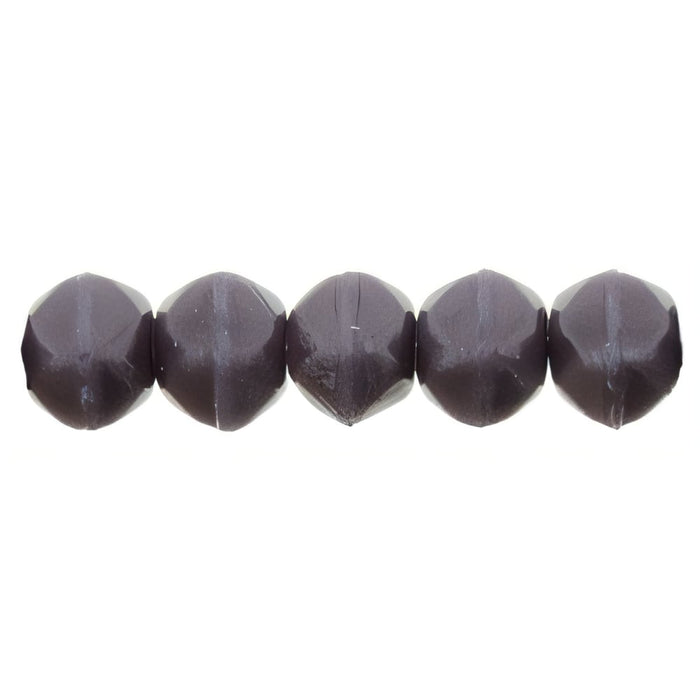 Czech English Cut Round 3mm Opaque Purple (50pcs)