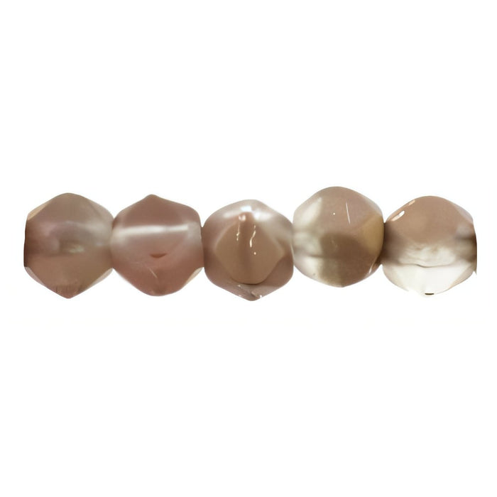 Czech English Cut Round 3mm Matte - Apollo - Gold (50pcs)
