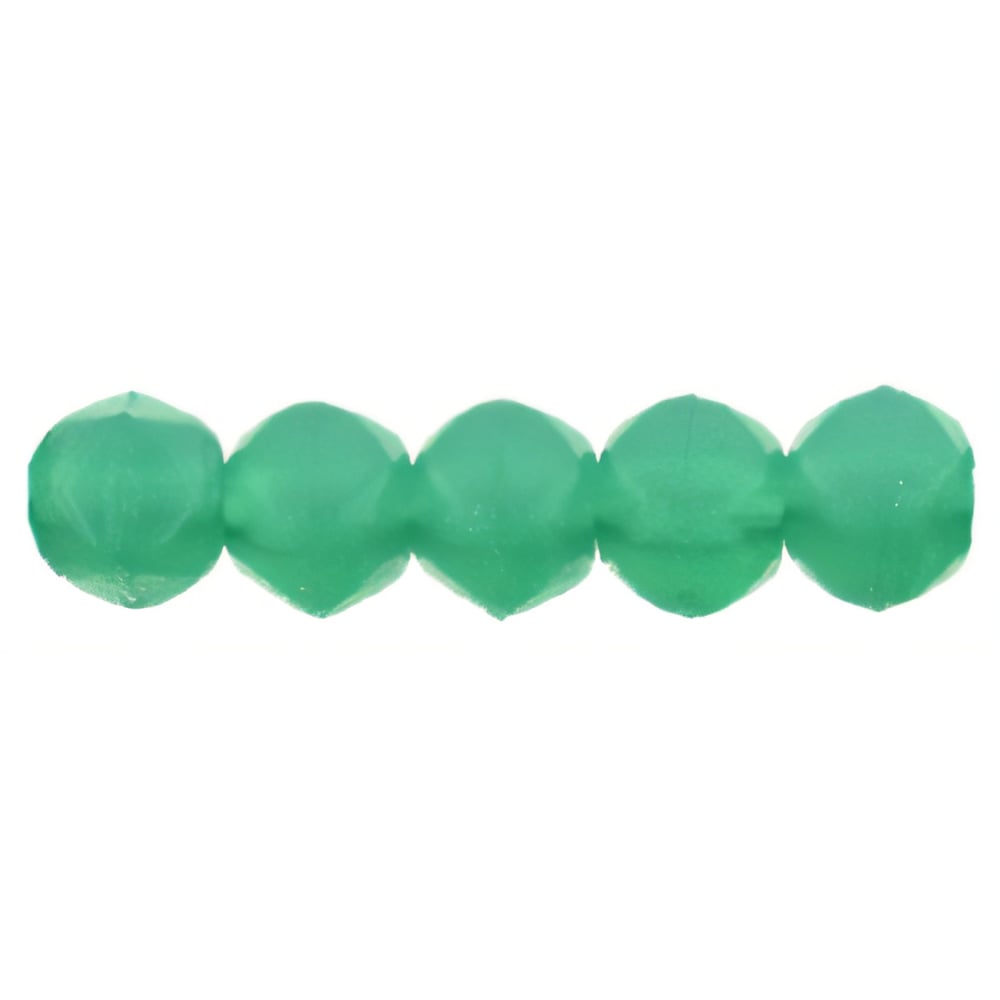 Czech English Cut Round 3mm Atlantis Green (50pcs)