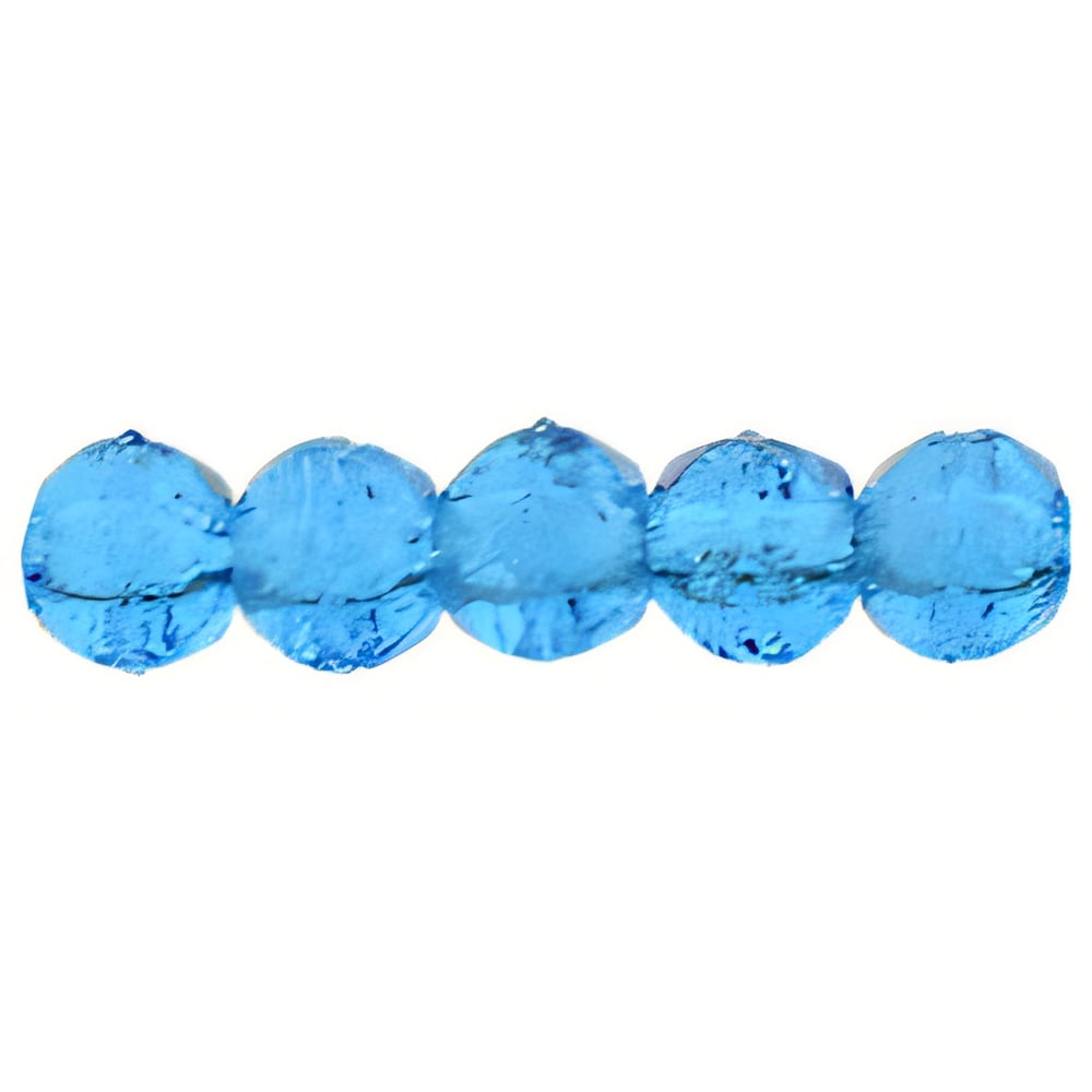 Czech English Cut Round 3mm Capri Blue (50pcs)