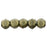 Czech English Cut Round 3mm Metallic Suede - Gold (50pcs)