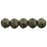Czech English Cut Round 3mm Metallic Suede - Dk Green (50pcs)
