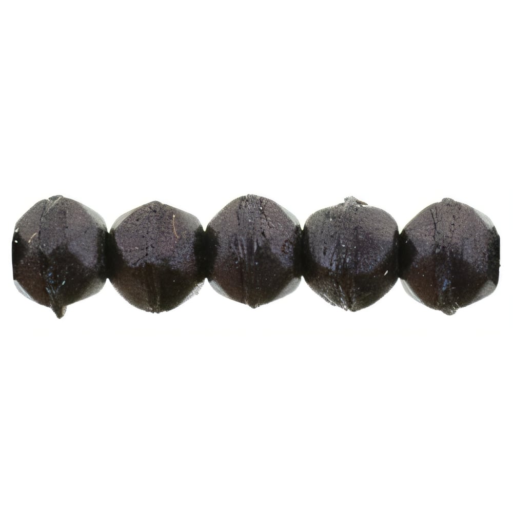 Czech English Cut Round 3mm Metallic Suede - Dk Plum (50pcs)