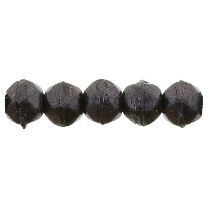 Czech English Cut Round 3mm Metallic Suede - Dk Plum (50pcs)