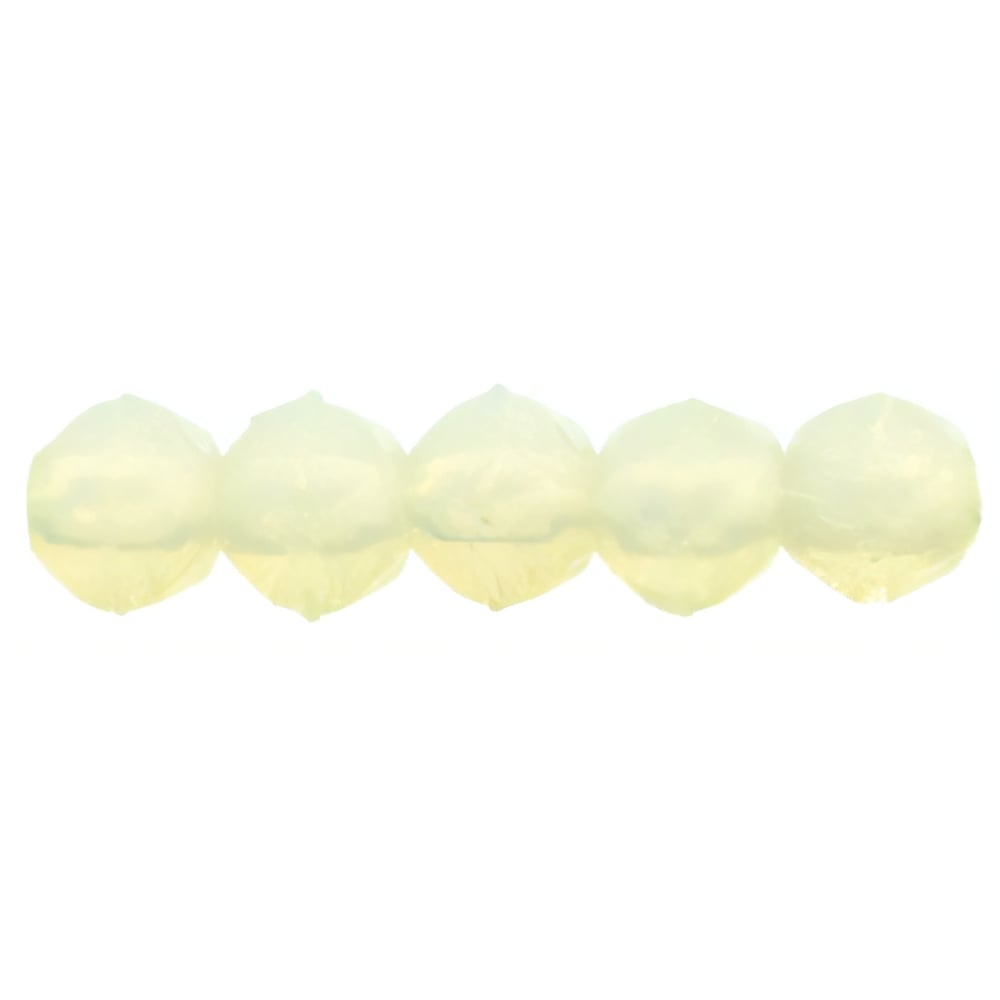 Czech English Cut Round 3mm Milky Jonquil (50pcs)