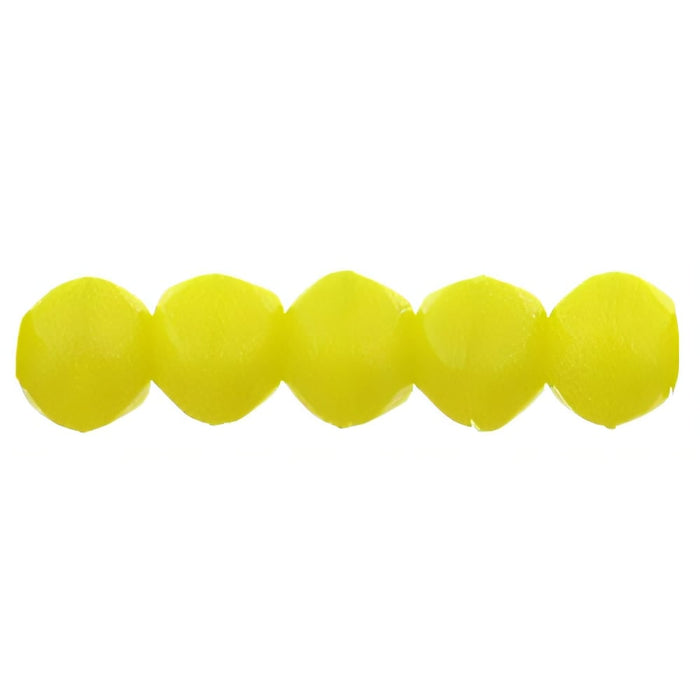 Czech English Cut Round 3mm Chartreuse (50pcs)