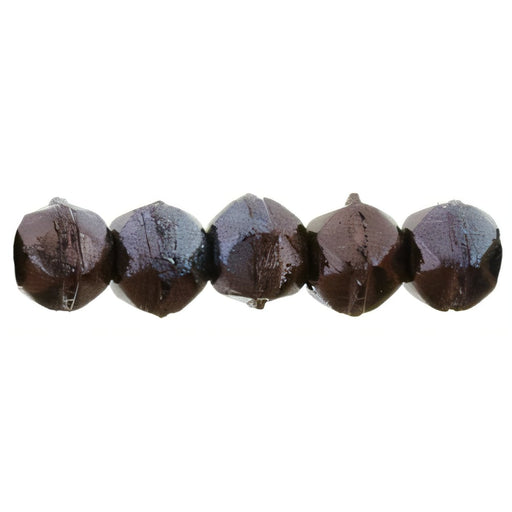 Czech English Cut Round 3mm Luster - Metallic Amethyst (50pcs)