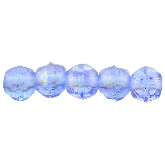 Czech English Cut Round 3mm Luster Iris - Sapphire (50pcs)
