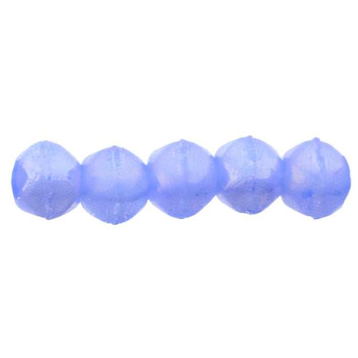 Czech English Cut Round 3mm Luster Iris - Milky Sapphire (50pcs)