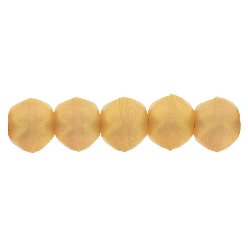 Czech English Cut Round 3mm Sueded Gold Milky Pink (50pcs)