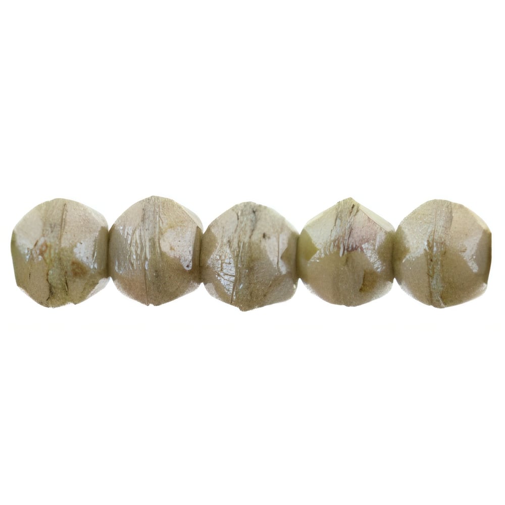 Czech English Cut Round 3mm Ultra Luster - Opaque Green (50pcs)