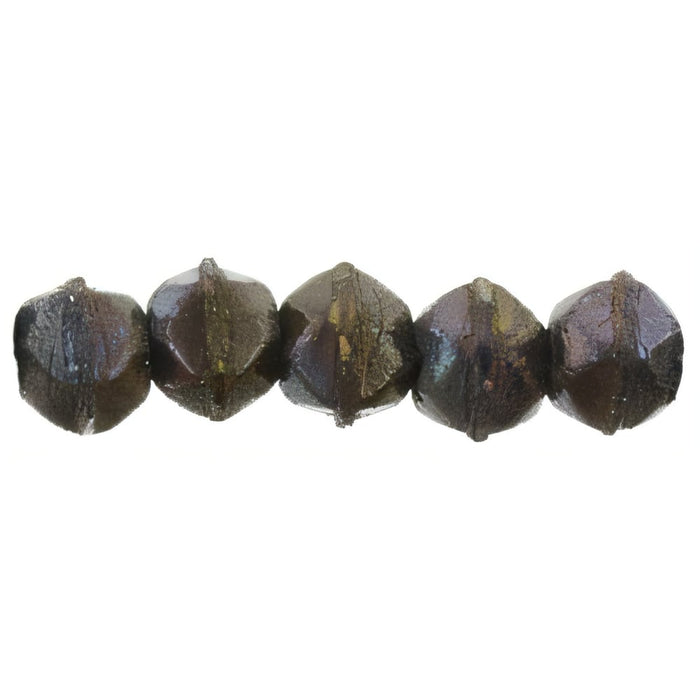 Czech English Cut Round 3mm Jet - Matte Bronze Vega (50pcs)