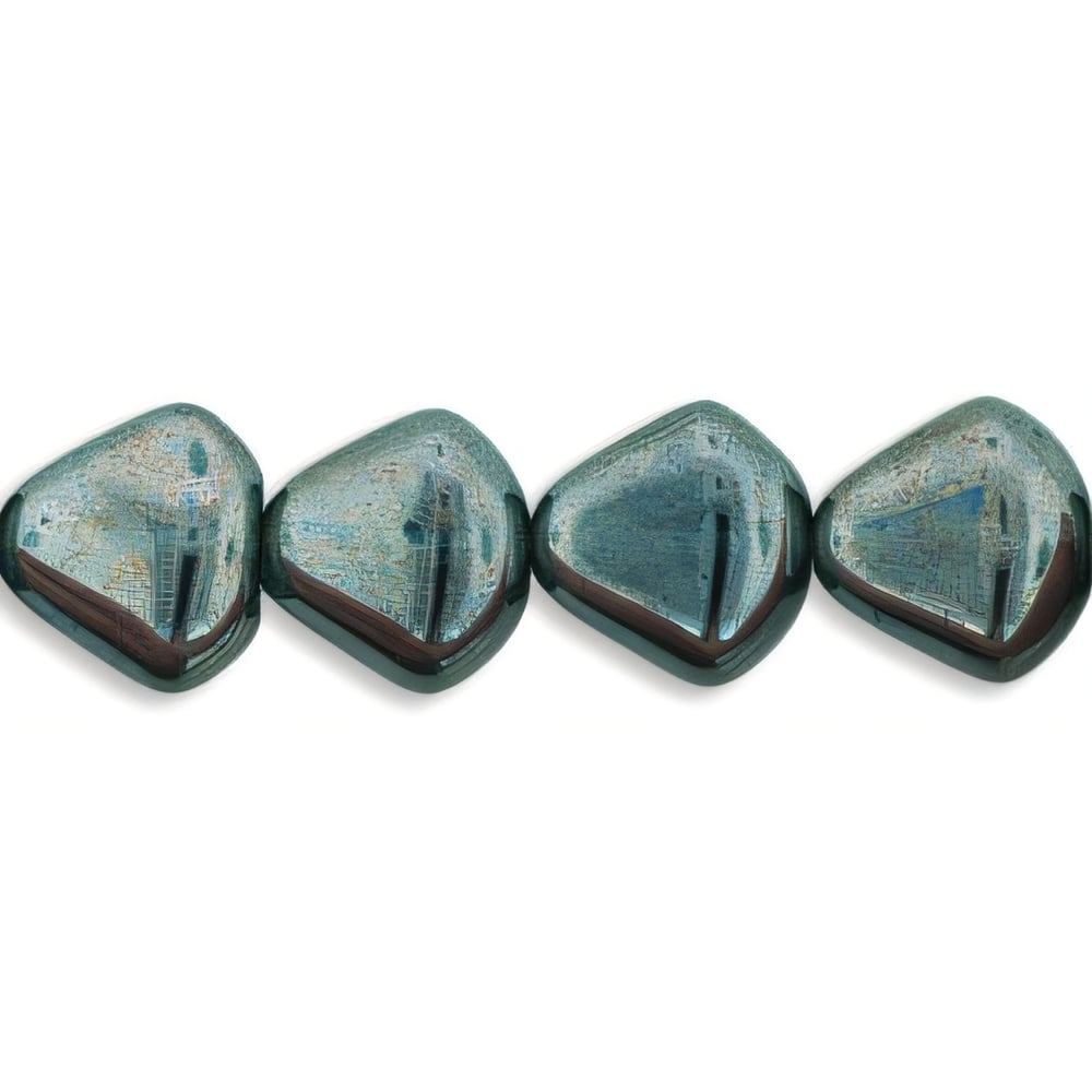Czech Triangle Nugget 14/14mm Luster (25pcs)