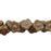Czech Button Style Bead Flower 7mm Gold Marbled - Carmel/Pink (50pcs)