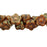 Czech Button Style Bead Flower 7mm Rose Luster - Opaque Orange/White (50pcs)