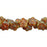 Czech Button Style Bead Flower 7mm Opaque Orange/White - Picasso (50pcs)
