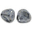 Czech Rose Petals 14 x 13mm Hematite (25pcs)