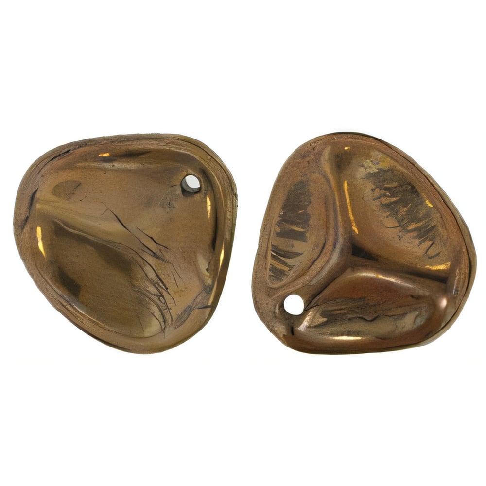Czech Rose Petals 14 x 13mm Dk Bronze (25pcs)