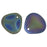 Czech Rose Petals 14 x 13mm Matte - Iris - Green (25pcs)