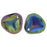 Czech Rose Petals 14 x 13mm Iris - Green (25pcs)
