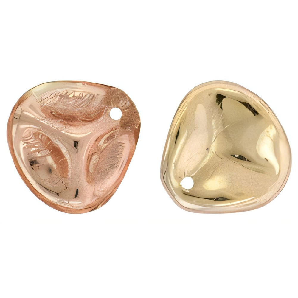 Czech Rose Petals 14 x 13mm Apollo - Gold (25pcs)