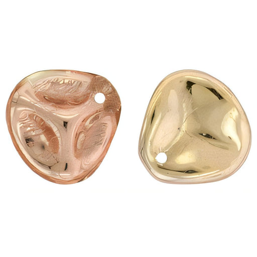 Czech Rose Petals 14 x 13mm Apollo - Gold (25pcs)