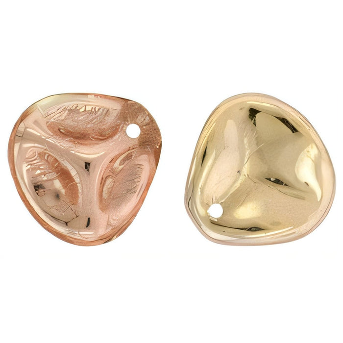 Czech Rose Petals 14 x 13mm Apollo - Gold (25pcs)