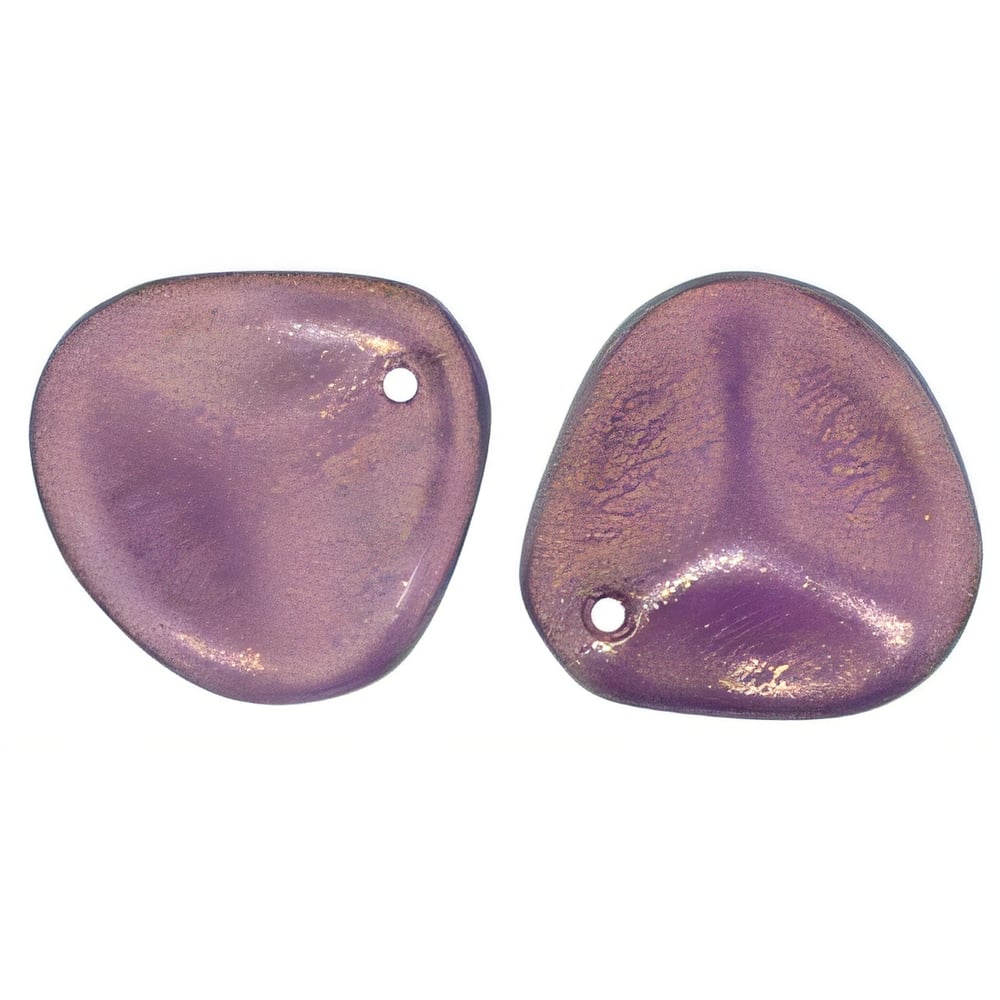 Czech Rose Petals 14 x 13mm Halo - Regal (25pcs)
