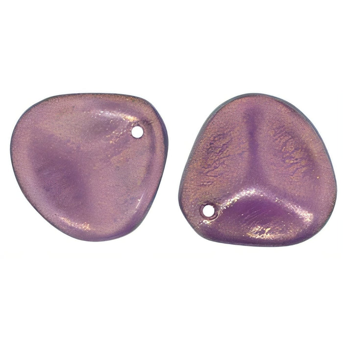 Czech Rose Petals 14 x 13mm Halo - Regal (25pcs)