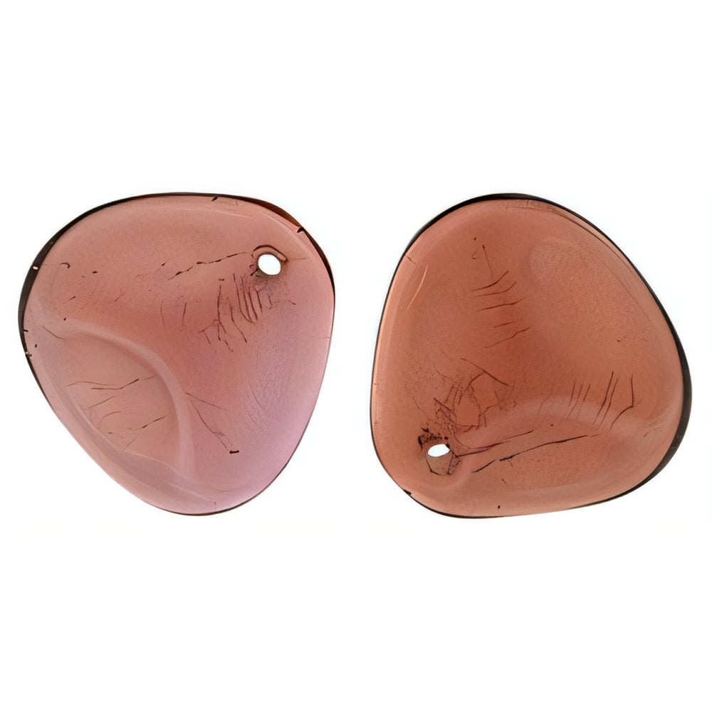 Czech Rose Petals 14 x 13mm Mauve (25pcs)