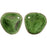 Czech Rose Petals 14 x 13mm Metallic Suede - Olive Mauve (25pcs)