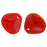 Czech Rose Petals 14 x 13mm Siam Ruby (25pcs)