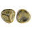 Czech Rose Petals 14 x 13mm Milky Peridot - Bronze Picasso (25pcs)