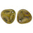 Czech Rose Petals 14 x 13mm Opaque Yellow - Bronze Picasso (25pcs)