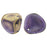 Czech Rose Petals 14 x 13mm Gold - Tanzanite (25pcs)